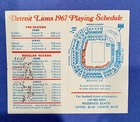 1967 Detroit Lions Football Schedule - United Airlines Tiger Stadium Alex Karras