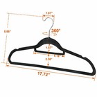 Non-slip Flocked 100pcs Velvet Hangers Premium Clothes Hangers Suit shirt pants