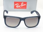 Ray-ban Justin Rb4165 6813 11 Rubber Blue Gradient Grey Unisex Sunglasses 54mm