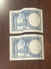 Pakistan 1953-1961 1 Rupee Signed By Mumtaz Hassan Consecutive Serial Numbers