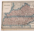 1885 Kentucky - Tennessee Map Original Hinton - County - Townships - Roads