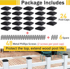 4x4 Post Caps Black actual 3 5  X 3 5    24 Pack With 48 Screws
