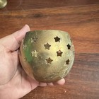 Brass Star Cutout Vintage Tea Light Candle Holder Decorative Antique Finish