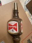 Vintage Budweiser Wooden Beer Tap Pull Handle Logo