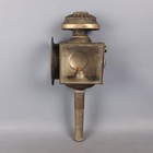 Antique Carriage Lantern In Brass And Glass Collection Exhibition 20th Century