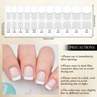 20 Pcs Semi Cured Gel Nail Strips French  French Tip Gel Nail Strips White Ti   