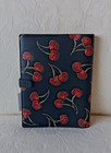 Nwt Coach Cdb79 Notebook With Cherry Print In Novelty Leather W  Gold Glitter