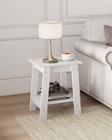 2 Tier Side End Coffee Table Storage Shelves Sofa Couch Living Room Furniture