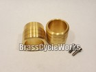 Solid Brass Exhaust Tips 1-3 4  1 75   Dbl Groove Style One Pair Machine Finish
