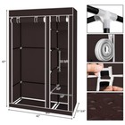 67in Portable Closet Storage Organizer Wardrobe Clothes Rack Shelf Dustproof