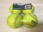 Worth Softballs  12  Neon Yellow Official League Softball  Slow Pitch New 4 Pack