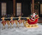 Home Depot 9 Ft Giant Sized Led Santas Sleigh With Reindeer Holiday 2025