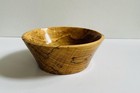 Rare Small Hand Turned Birch Wood Trinket Bowl  Marbled Grain  Artist Signed