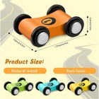 Wooden Car Ramp Racer Track Toy Set For Toddlers Race Party Gift