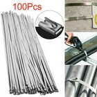 100pcs Stainless Steel Exhaust Wrap Metal Locking Cable Zip Ties Fence Wire Ties