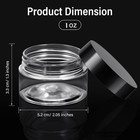 6 Pack 1 Oz Plastic Jars  Wide Mouth Clear Round Containers