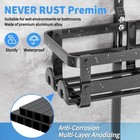 Aluminum Shower Caddy Hanging  Never Rust Shower Organizer- 4 Levels With