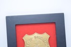 City Of Bridgeport Ct Director Public Works Brass Badge Plaque Framed Memorabili