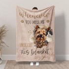 Custom Dog Photo Blanket Personalized Pet Throw With Name Gift For Dog Lovers