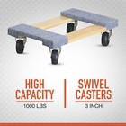 Ironton Carpeted Hardwood Mover s Dolly  1000-lb  Capacity  18in l X 12in w