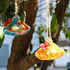 Blown Glass Hummingbird Feeder For Outdoors Hanging  Ant   Bee Resistant W