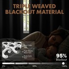 Black Short Blackout Curtains For Small Bedroom Window 36 Inches Long 2 Panels 