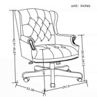 Burgundy Leather High Back Executive Office Desk Chair Swivel Reclining Caster
