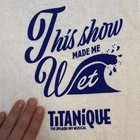 Titanique Broadway Musical Hand Towel First Preview Audience Gift  Promo Only 