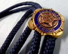 Vintage American Legion Member Blue Bolo Tie 18  Long