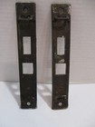 Vintage Pair Of Mortise Lock Strike Plate Keeper Old Door Hardware Metal Salvage