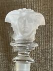 Versace Crystal Frosted Medusa Bottle Stopper By Rosenthal Germany Classic Wine