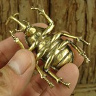 Figurine Brass Unicorn Beetle Figurine Statue Decoration Ornament Reptile Anim