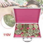 16 Pcs Hot Massage Spa Stone Set Heater Green Jade Warmer Rock Kit Ease Tension