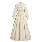  Victorian Dress For Women Long Sleeve Edwardian Dress X-large Off-white
