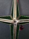 Star Of Bethlehem Star Green Textured Glass With Silver Made In India