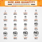 Tanstic 330pcs 16 Size Metric Precision Steel Bearing Steel Ball Assortment 1mm