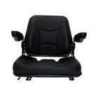 Ts1100c Black Cloth Seat With Folding Back   Arms Fits John Deere Fits Bobcat