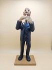 Hand Carved Wooden Folk Art Figurine Sculpture 11  Vintage