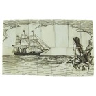 Fake Reproduction Scrimshaw Art Bone Mermaid Nautical Jewelry Box Treasure Chest