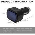 Muqida Car Led Cigarette Lighter Voltmeter  Dc 12v-24v Vehicle 1pcs 