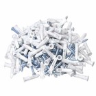 Ribbed Plastic Anchors White  8 -  10 X 1   With Or Without  8 X 1-1 4  Screws