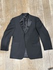 Jos  A  Bank Wool Tuxedo Suit Satin Detail  Jacket Wedding Size 39r