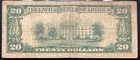 1929 Twenty Dollars National Currency New York Ny  20 Circulated  77549