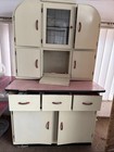 Antique Kitchen Hoosier Pantry Cabinet Or Cupboard With Pie Safe   Flour Sifter 