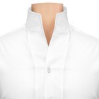 Karl Lagerfeld Style Men s Wedding White Shirt High Open One Piece Band Collar