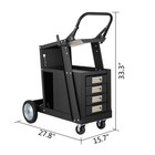 Rolling Welding Cart W  4 Drawers Tank Storage For Tig Mig Welder Plasma Cutter