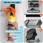 2 Pack Hat Organizer Wall Mount  Holds 20 Baseball Caps  2 Hanging Methods
