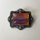 Vintage Antique Stamped Sterling Silver   Dragon   s Breath Brooch Roses