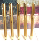 Lot Of 5 Terzetti Vista Gold  Metal Brass Rollerball Pen pouch-closeout Deal