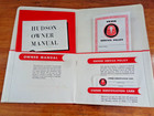 Vintage New Hudson Automobile Car Owner s Manual Packet W id Card